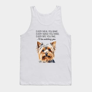 Every meal you bake funny Yorkie Yorkshire terrier watercolor art Tank Top